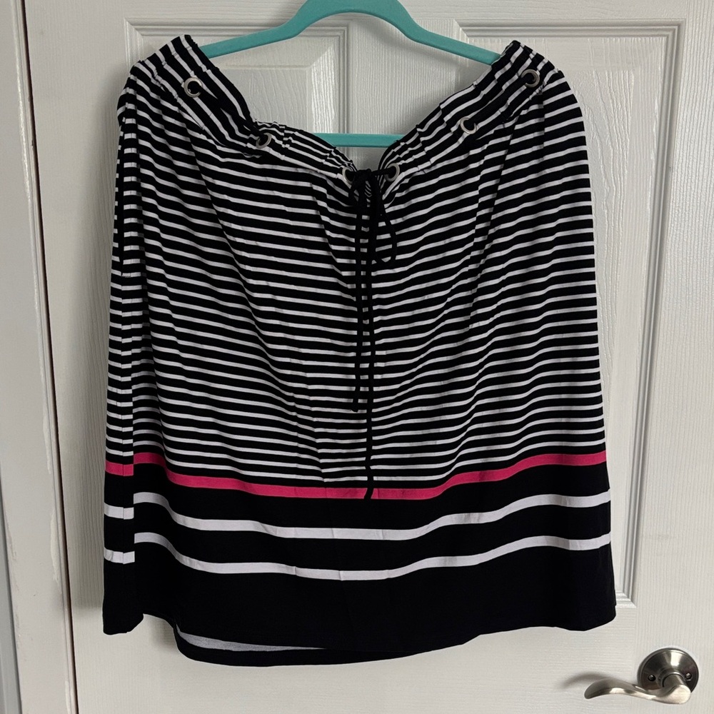 Penningtons A-Line Skirt in Black, White, and Pink